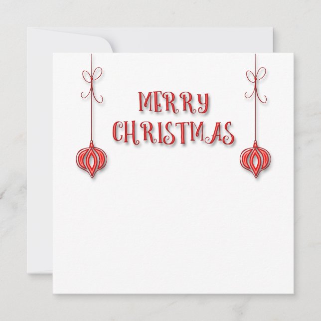 Personliga hängande juldekorationer julkort (Framsida)