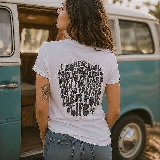 Personliga Hemundervisnings Retro Anpassad Text Fä T Shirt