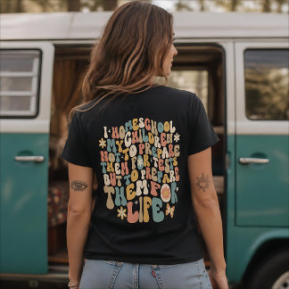 Personliga Hemundervisnings Retro Anpassad Text Fä T Shirt
