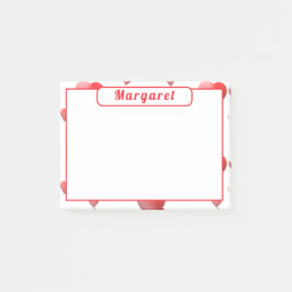 Personliga hjärtan  post-it block