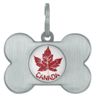 Personliga hundmärken för Kanada - Minnessaker för ID-bricka Husdjur