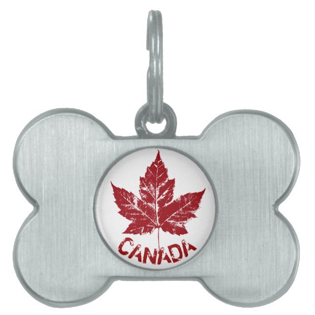 Personliga hundmärken Kanada - Minnessaker för hus ID-bricka Husdjur (Framsidan)