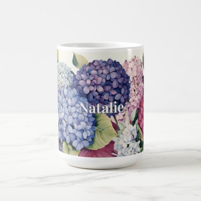 Personliga Hydrangea Blommor Kaffemugg (Center)