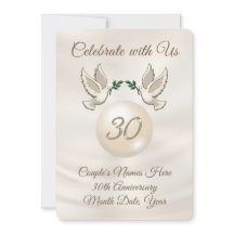 Personliga inbjudningskort till 30-årsjubileum för