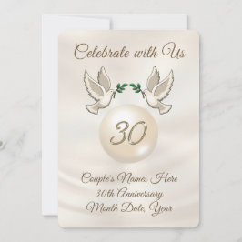 Personliga inbjudningskort till 30-årsjubileum för