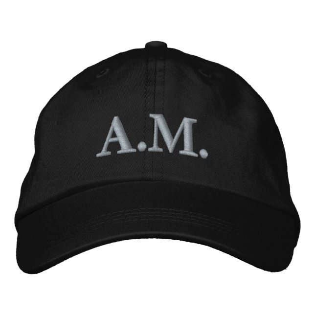 Personliga initialer monogram lyxstil broderad keps (Framsida)