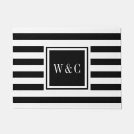 Personliga initialer monogram svart och vitt