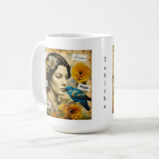 Personliga Inspirerande Ord och Vintage Dam Kaffemugg