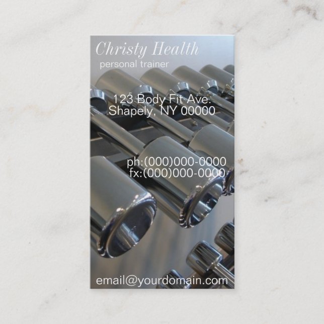 Personliga instruktörvisitkortar visitkort (Framsida)