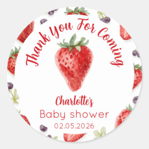 Personliga Jordgubbs Söt Baby Shower Klistermärken