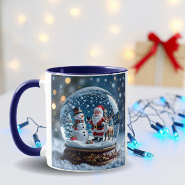 Personliga jul snöglobbar mugg