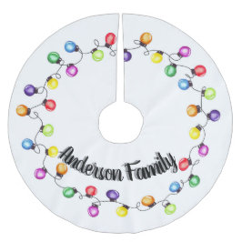 Personliga julbelysningar julgransmatta borstad polyester