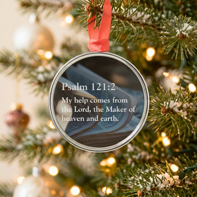 Personliga julgåvor med bibelverser till präster julgransprydnad metall (Custom Bible Verse Christmas Gifts for Pastors Metal Ornament)