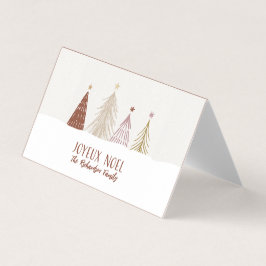 Personliga julklappskort med namn Noël miniatyrbil Kort