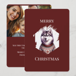 Personliga julkort, Husky Holiday Julkort