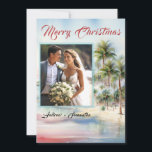 Personliga julkort med foto från stranden inbjudningar<br><div class="desc">Personligt bröllopskort för strandtema,  Personliga julkort med strandtema och foto,  Julkort med strandtema och fotokollage,  Julkort med fotokollage</div>