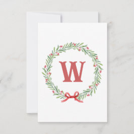 Personliga julkort med initialer för tack