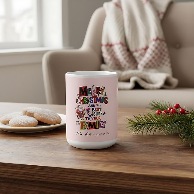 Personliga julmuggar röda enkla moderna  kaffemugg (Skapare uppladdad)
