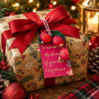 Personliga julpresentkort presentetikett