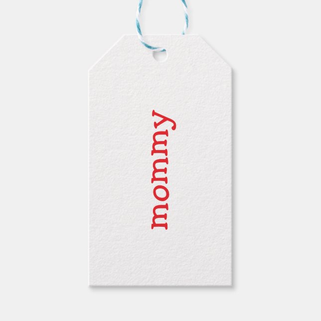 Personliga julstrump märken, Strumpnamn Presentetikett (Framsidan)