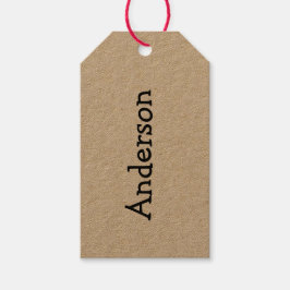 Personliga julstrumpemärken, Strumpnamn Presentetikett