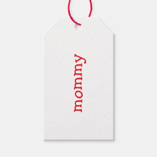 Personliga julstrumpemärken, Strumpnamn Presentetikett (Framsidan)