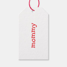 Personliga julstrumpstaggar, Strumpnamn Presentetikett