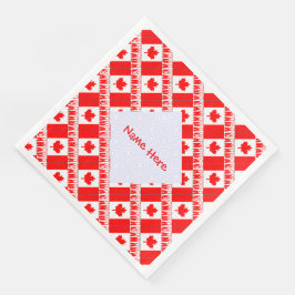 Personliga Kanada Flagga Festsservetter Pappersservett