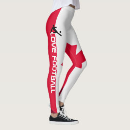 Personliga Kanada Kärlek Fotboll Leggings