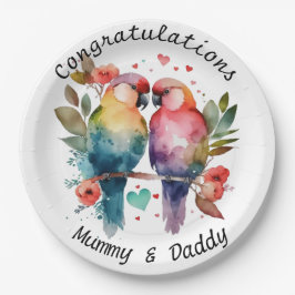 Personliga kärleksfåglar på tillfällighetstallrika