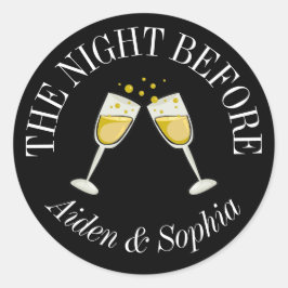 Personliga klistermärken kvällen innan