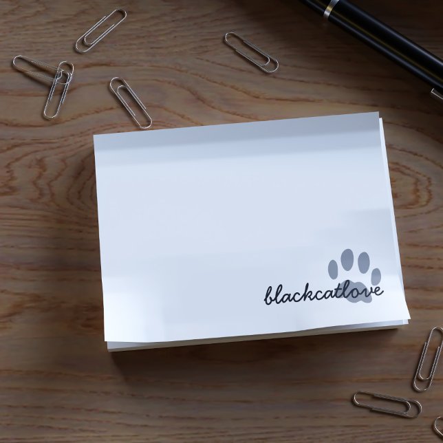 Personliga Klistermärken Med Kattklövar För Kattäl Post-it Block (Skapare uppladdad)
