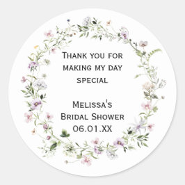 Personliga klistermärken med vilda blommor