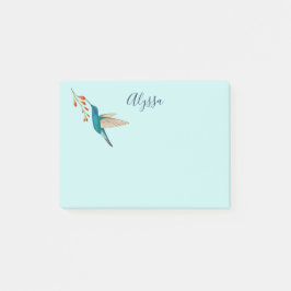 Personliga kolibrinoter post-it block