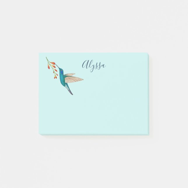 Personliga kolibrinoter post-it block (Framsida)
