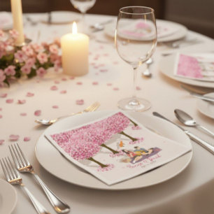 Personliga Körsbärsblomspiknikservetter Pappersservett