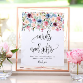 Personliga kort + gåvor Watercolor Blomma Blomning Poster