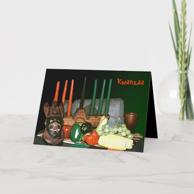 Personliga Kwanzaa-kort Helgkort (Framsida)