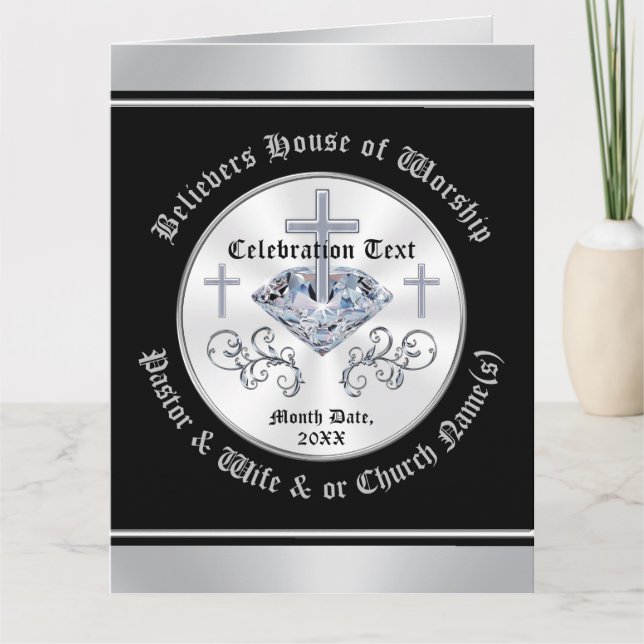 Personliga kyrkokort för alla tillfällen kort (Framsida)