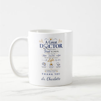 Personliga läkarpresenter tack kaffemugg