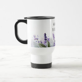 Personliga lavendelblommor Lärarskönhet Resemugg
