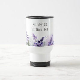 Personliga lavendelblommor Lärarskönhet Resemugg