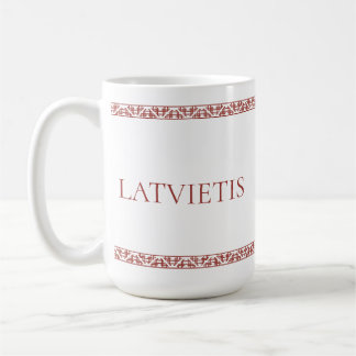 Personliga lettiska prydnadsföremål kaffemugg