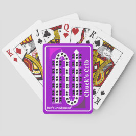 Personliga lila cribbage-kort casinokort