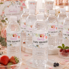 Personliga Little Love Bug Baby Shower-presenter Vattenflaskor Etikett