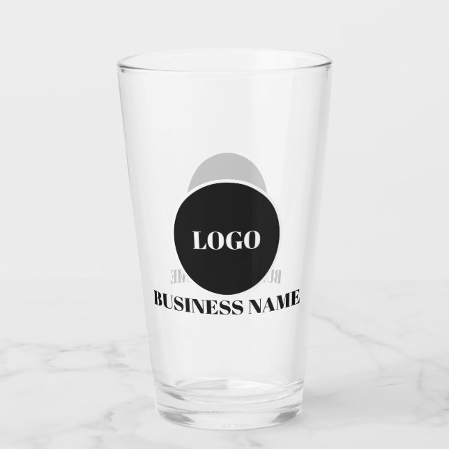 Personliga logotyp- och textglasögon glaskopp (Baksida)