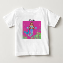 Personliga magiska sjöjungfruns gnistrar brunt hår t shirt