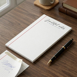 Personliga minimalistiska anteckningar, enkelt lin post-it block