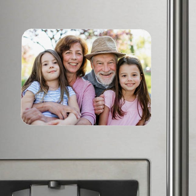 Personliga Minnen från Familjen - Foto på Farföräl Magnet (Family Memories Personalized Grandparent Photo Magnet)