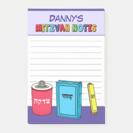 Personliga Mitzvah-föremål - Lila Post-it Block